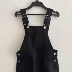 CLOSSHI しまむら　オーバーオール　黒　薄手　150サイズ