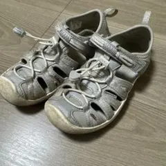 KEEN キッズサンダル シルバー　18.5cm