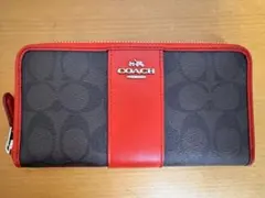 訳あり新品 COACH コーチ シグネチャー長財布 F54630 トゥルーレッドのサムネイル