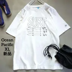 ☘️新品オーシャンパシフィックOP サーフ プリント 半袖Tシャツ XLホワイトのサムネイル