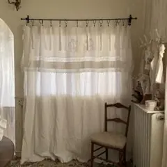 専用page〜✴︎フランスアンティーク　リネン　イニシャル　カーテン