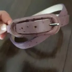 紫色レザーベルト