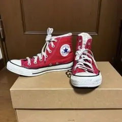 CONVERSE ハイカットスニーカー 24.0cm レッド