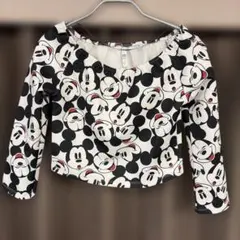 Mickey Mouse 長袖 総柄 トップス Mサイズのサムネイル