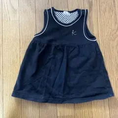 KUMIKYOKU ブラック ノースリーブ ワンピース 80-90