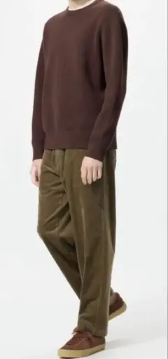 タグ付き未使用品 コーデュロイイージーアンクルパンツ 3XL ブラウン