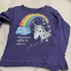 listen heartbeat ユニコーン　長袖tシャツ パープル