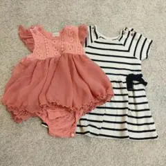 こども ワンピース ロンパース 67 70 2点セット かわいい