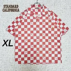 『希少サイズ』　スタンダードカリフォルニア　チェッカー　半袖シャツ　赤　白　XLのサムネイル