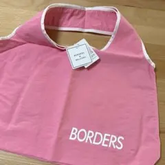 BORDERS ピンク エコバッグ Lサイズ