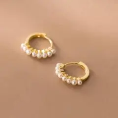 X535 ピアス レディース k18 S925 ゴールド パール プレゼント