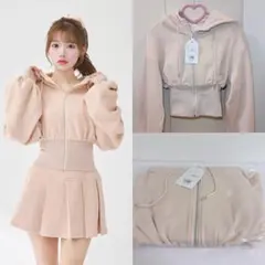 定価以下♡ ダーリッチ Darich ♡ カラーラメスウェットコルセットパーカーのサムネイル