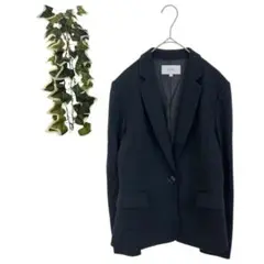 【M】 アンタイトル テーラードジャケット 長袖 スリット ウール混 オフィス