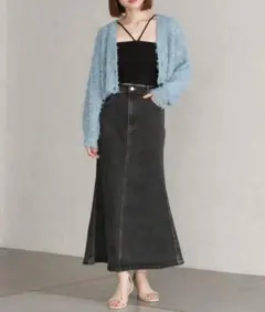 archives　デニムマーメイドスカート　グレー Sサイズのサムネイル