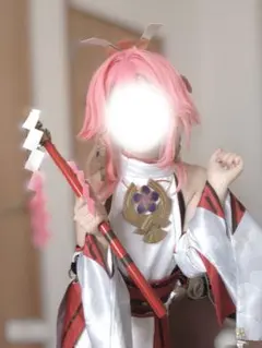 原神 八重神子 フルセット ウィッグ・靴・ケモミミ付き Mサイズ