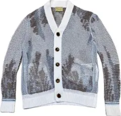 新同ユナイテッドアローズ♂コットン和紙混透かし色柄編みタイトシルエットCD★オフ