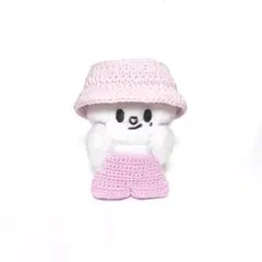 skzoo 10cmぬいぐるみ ジニレット用 バケハ＆サロペ(ピンク)