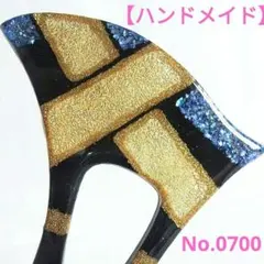 【ハンドメイド】No.0700 バチ型かんざし・簪(結婚式、留袖、金箔、シェル)