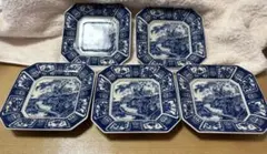 アンティーク！インテリアにいかがですか？ 風景画 角皿 5枚セット　レトロ
