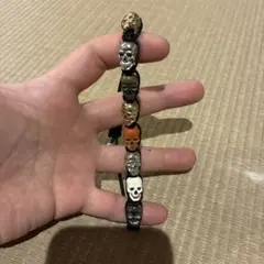 スカルモチーフ ブレスレット マルチカラー - メルカリ