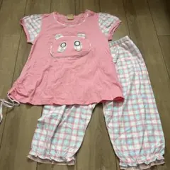 パジャマ　ルームウェア　子供　大人　ピンク　上下セット　綿100% Mのサムネイル