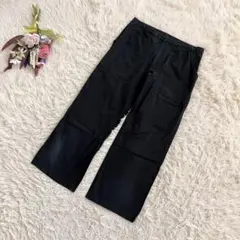 『UNIQLO』ユニクロ　ワイドパンツ　ベイカー　オールドユニクロ　ネイビー　L