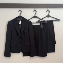 洋服の青山　nlinebynozomi リクルートスーツ　黒　9号　3点セット