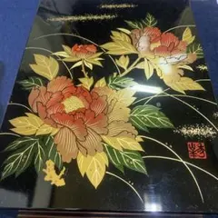 ビンテージ漆塗り小物入れ2段