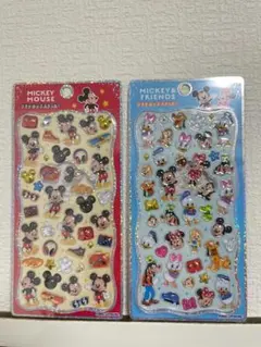 正規品　ミッキーマウス　プチドロップステッカー　２枚セット