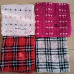 週末価格、バーバリータオルハンカチセット、ピンク