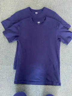 UNIQLO U Tシャツ ネイビー S 2枚セット 半袖 無地 美品