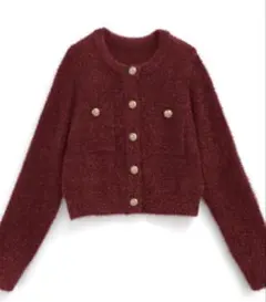 ラメフェザーカーディガン