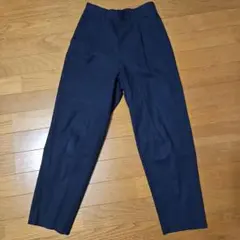GU 麻混アンクルパンツ ネイビー S　テーパード　小柄のサムネイル