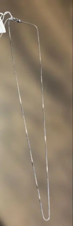 シルバー 細いロングネックレス