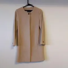 Spick＆Span　[美品]ノーカラー　ウールコート（アンゴラ混合）