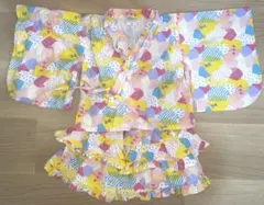 女の子　浴衣 甚平 上下セット petit main 95cm