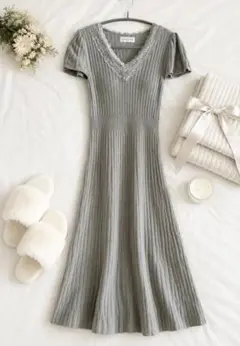 SNIDEL HOME リブニットワンピース ルームウェアのサムネイル
