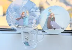 【美品】Luminarc ディズニー アナ雪Winter Magic 3点セット