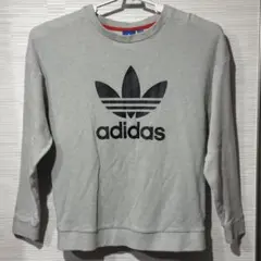 adidas Originals トレフォイル スウェット グレー Mサイズ