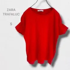 ザラトラファルック 半袖 トップス カットソー フレア袖 プルオーバー S
