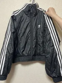 アディダス 黒 クラシックス キルトジャケット ダウンジャケット XL