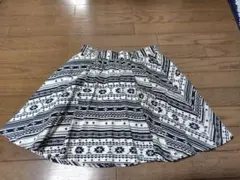 コルザ★COLZA★Mサイズ★スカート★白黒★ウエストゴム