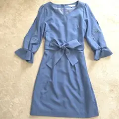 【極美品】プロポーションボディドレッシング カットワークスリーブワンピース S
