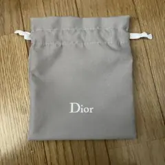 【新品・未使用】Diorノベルティ巾着 布製 ポーチ グレーのサムネイル