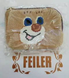 レア　リボンファスナー　フェイラー 　FEILER 　ドアップテディ　ポーチ