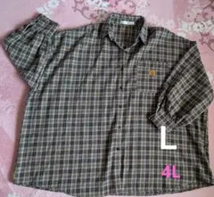 L★ チェック柄 長袖シャツ