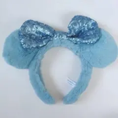 ディズニー カチューシャ ミニー ブルー スパンコール