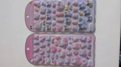 ハローキティ・マイメロディ コットンパフィーシールセット