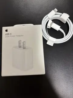 【新品】Apple純正 20W 電源アダプタ USB-CtoLケーブルセット