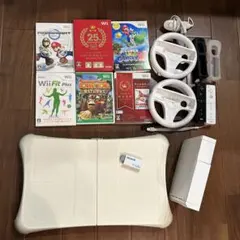 Wii本体 WiiFitPlus ソフト ハンドル セット